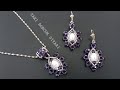 Elegant pearl jewelry set. Earrings & Necklace / Zarif İnci Seti.  KOLYE & KÜPE /DİY