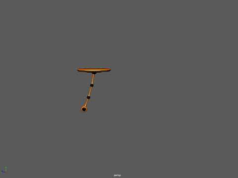 A pendulum moving