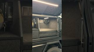 I built a custom size dog box inside this 1650 canopy. #canopyfitout #dogbox