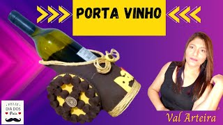 PORTA VINHO COM GARRAFA PET (Vamos Reciclar)