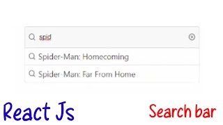 React Js search bar