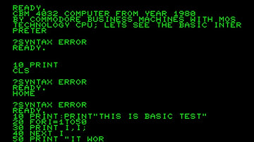 Commodore Business Machines CBM 4032 (1980) {BASIC Test}