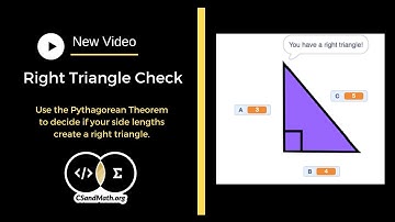 Pythagorean Theorem. Right Triangle Check- Scratch 3.0