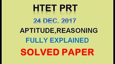 Htet prt 24 dec 2017 aptitude reasoning solved paper ans keys in hindi & english