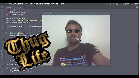 "Thug Life" Live Camera Recording using Python