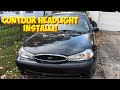 Ford Contour Headlight Assembly Install