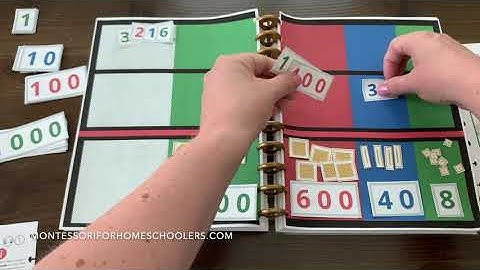 Static Addition with the Golden Beads - Montessori Math Workbook 2