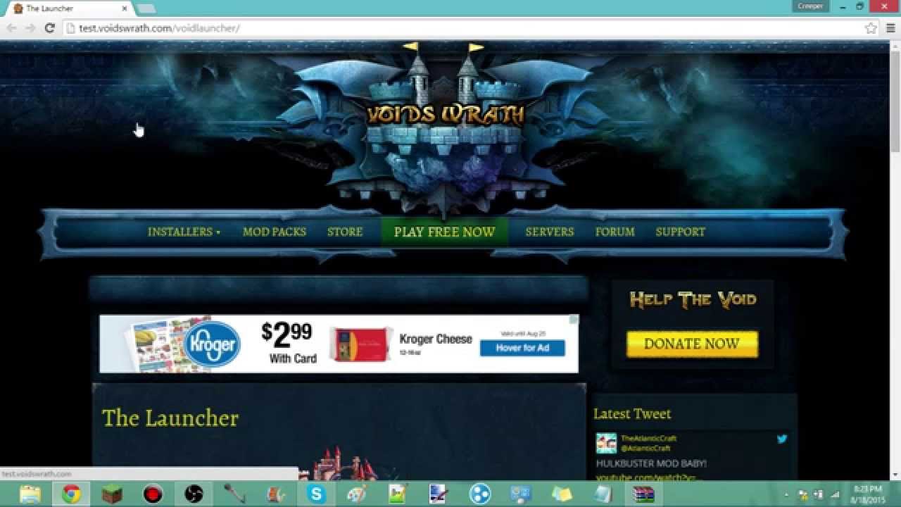 How To Download VoidLauncher and To Play Crazy Craft and Others!