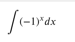 integral of (-1)^x.dx