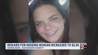 Reward for missing woman increases to $2.5k