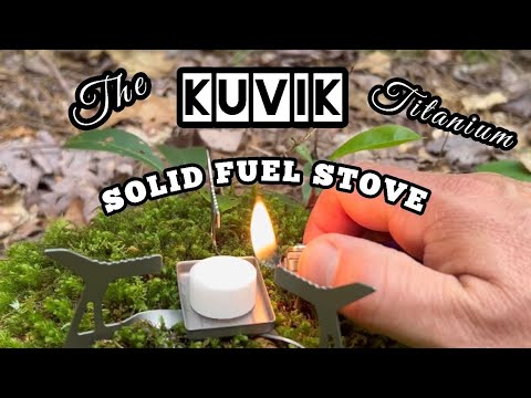 Kuvik Micro Titanium Solid Fuel Stove - Ultralight 0.5oz Backpacking Stove