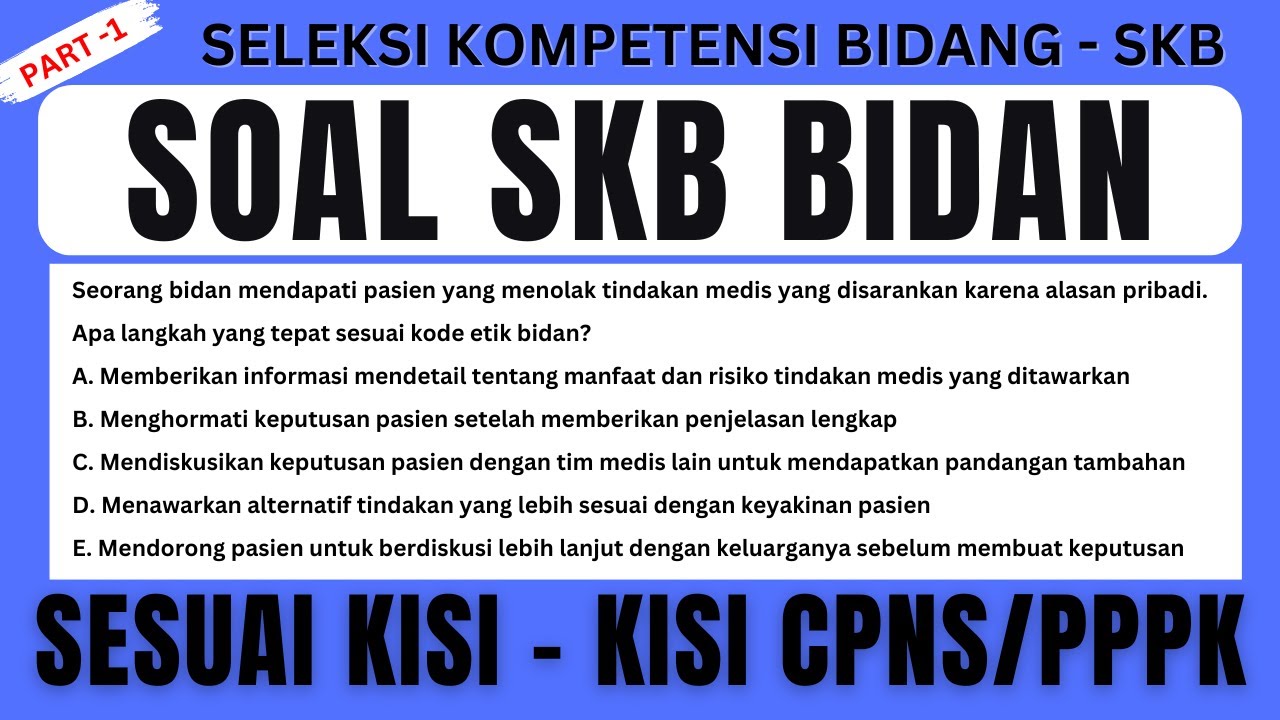 SOAL SKB CPNS/PPPK BIDAN PART 1 #skb #bidan #cpns #pppk