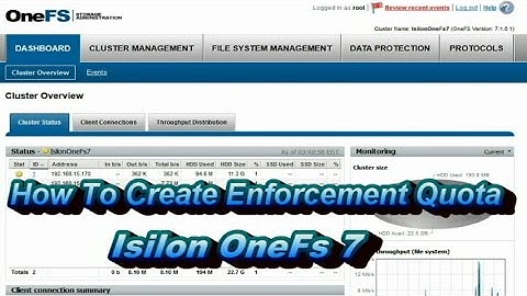 How To Create Enforcement Quota Isilon OneFs7