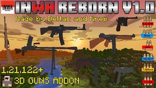 INWA Reborn V1.0 Showcase! | 3D WW2 Guns Addon for Minecraft Bedrock and Mcpe 1.21.122+ screenshot 3
