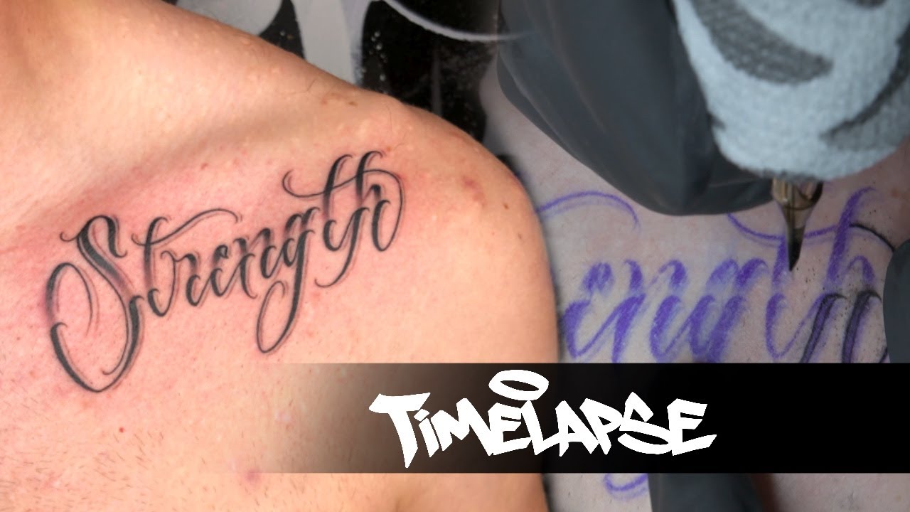 60 Strength Tattoos For Men  Masculine Word Design Ideas  Tattoo font for  men Tattoo lettering Tattoo fonts