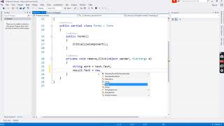 How to remove Vowels from a Given String | C# Windows Form