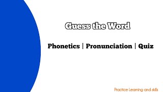 Phonetics Transcription Test| Pronunciation Quiz I IPA | Engkish Words | Vocabulary Building 
