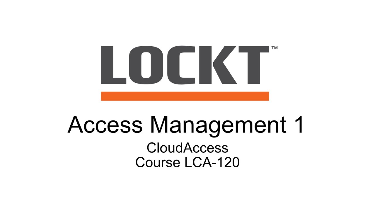 CloudAccess - Course LCA-120 - Access Management 1