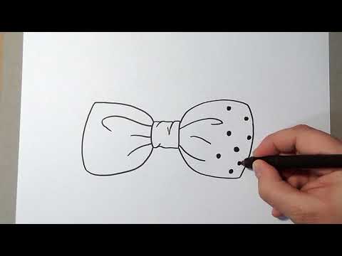 How to Draw a Bow Tie - Step by Step - EASY