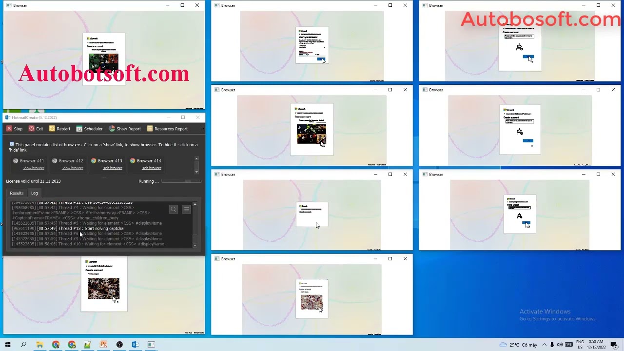 Hotmail Creator Software - Create bulk hotmail accounts automatically