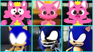 Sonic The Hedgehog Movie   Pinkfong VS DING DONG HIDE AND SEEK Uh Meow All Designs Compilation 2