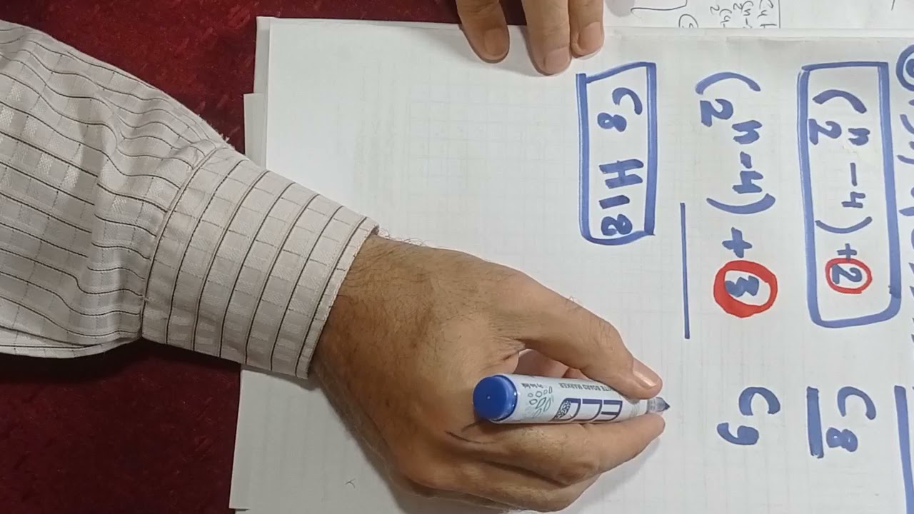 مراجعه قوانين حساب عدد الايزوميرات كيمياء ٣ ثانوي