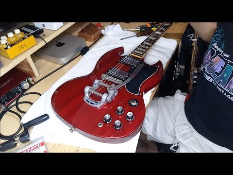 Bigsby B5 With Vibramate Installation On SG Guitar - YouTube