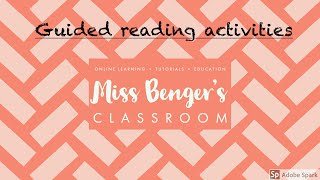 GUIDED READING ACTIVITIES TO DO AT HOME