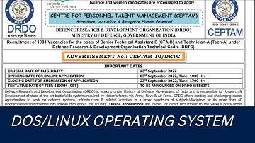 copa m.c.q /dos,linux operating system/drdo/cits/npcil/uppcl/trde theory online exam