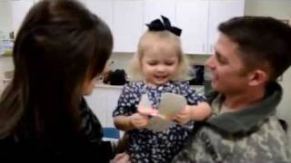 Soldier Surprise Little Daughter