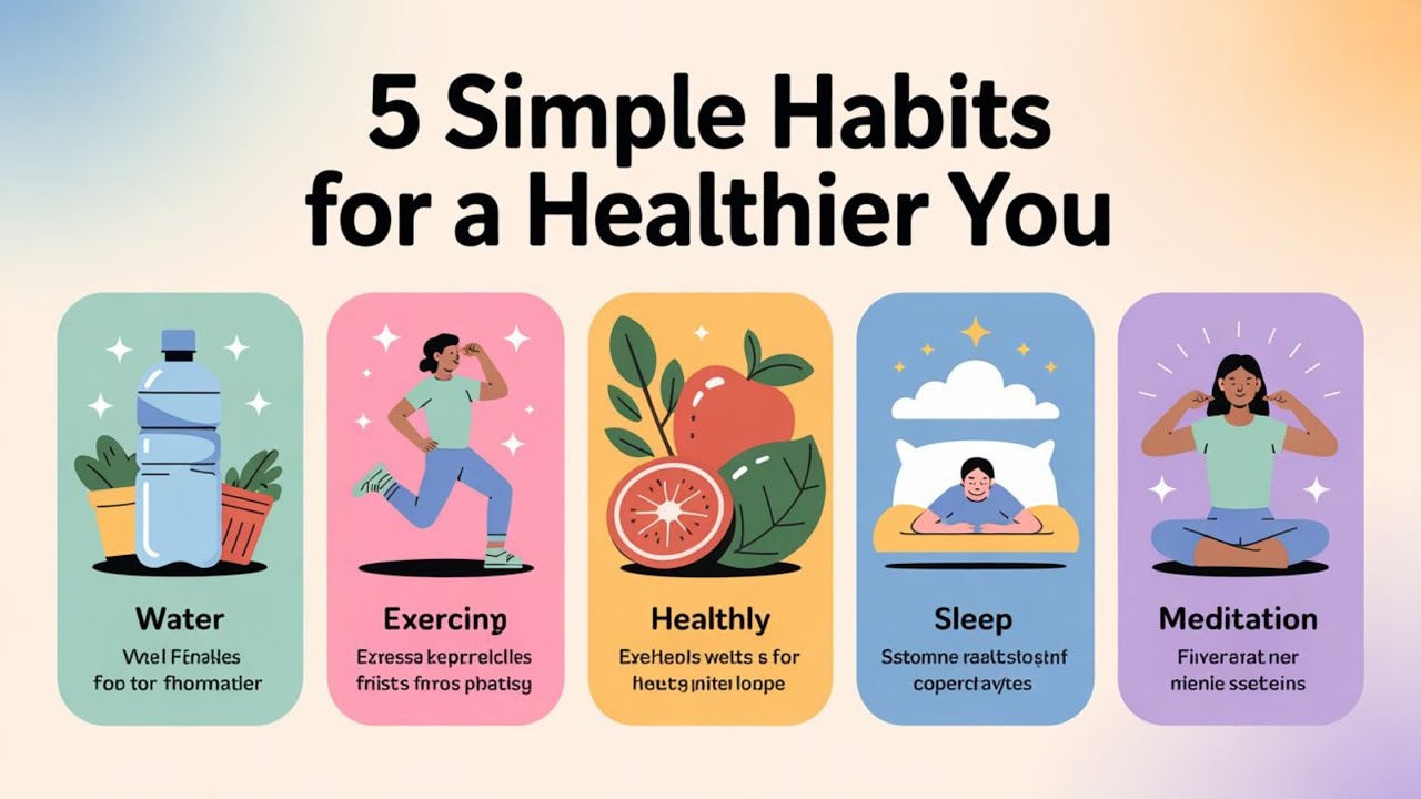 5 Simple Habits for a Healthier You | Easy Daily Health Tips - YouTube