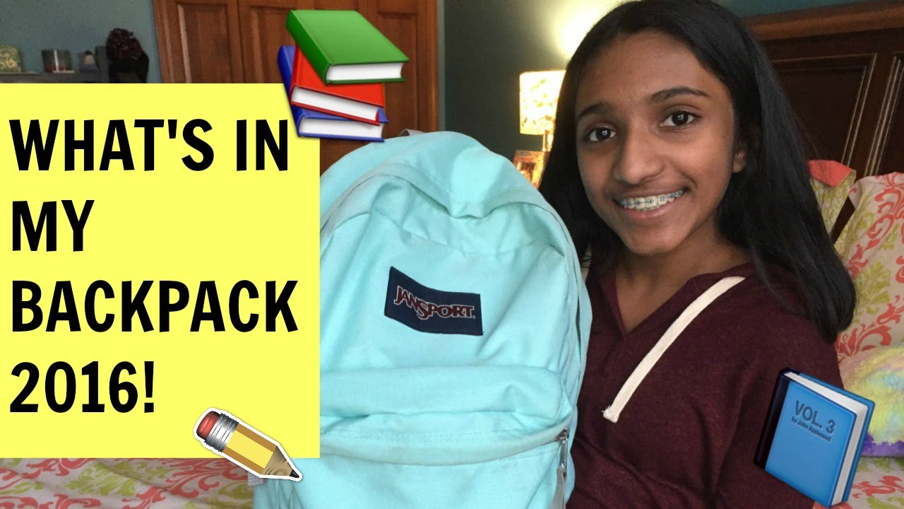 What's In My Backpack 2016! YouTube