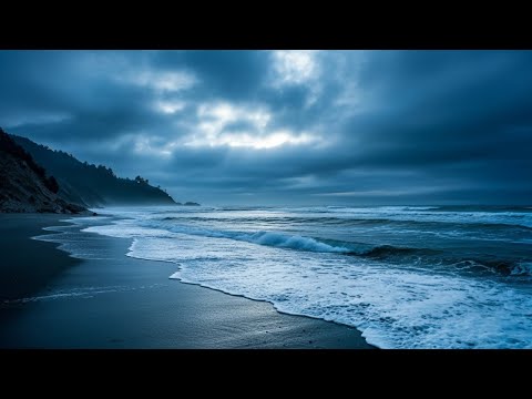 Healing Ocean Waves at Night – Close Beach Foam Sounds for Stress Relief & Better Sleep