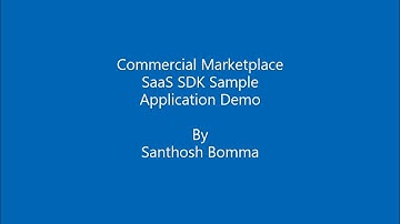 Commercial Marketplace SaaS SDK Sample Application Demo