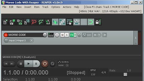 Make your own Morse Code APP with REAPER - step by step tutorial