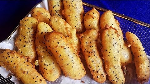 Bí quyết pha bột làm bánh chuối chiên giòn rụm ,phồng xốp  và chỉ cần 1 loại bột duy nhất