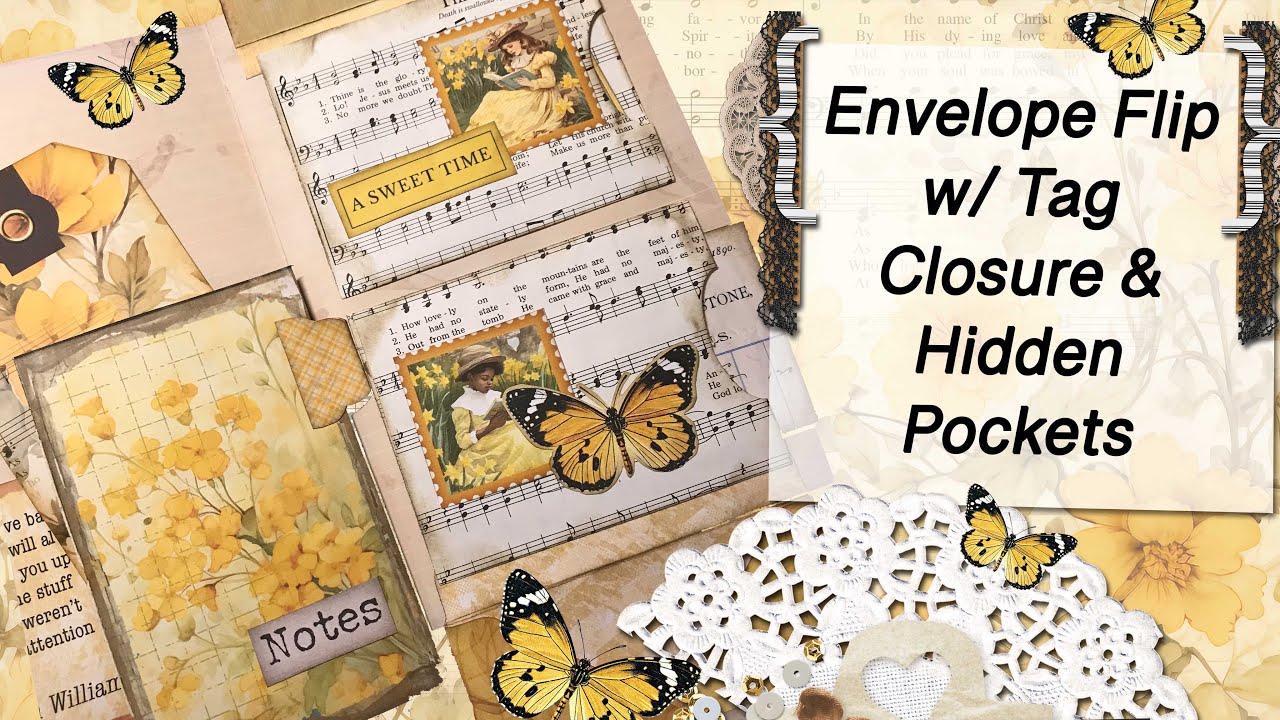 Envelope flip w/Tag Closure & Hidden Pockets - FUN! - YouTube