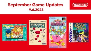 Game Boy, NES, Super NES – September 2023 Game Updates – Nintendo Switch Online