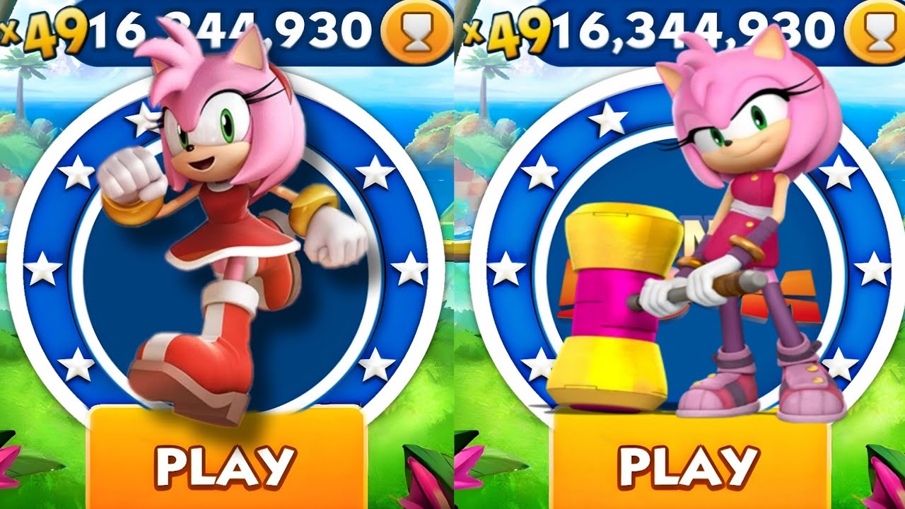 Sonic Dash - Amy VS Amy Boom _ Sonic vs All Bosses Zazz Eggman - YouTube