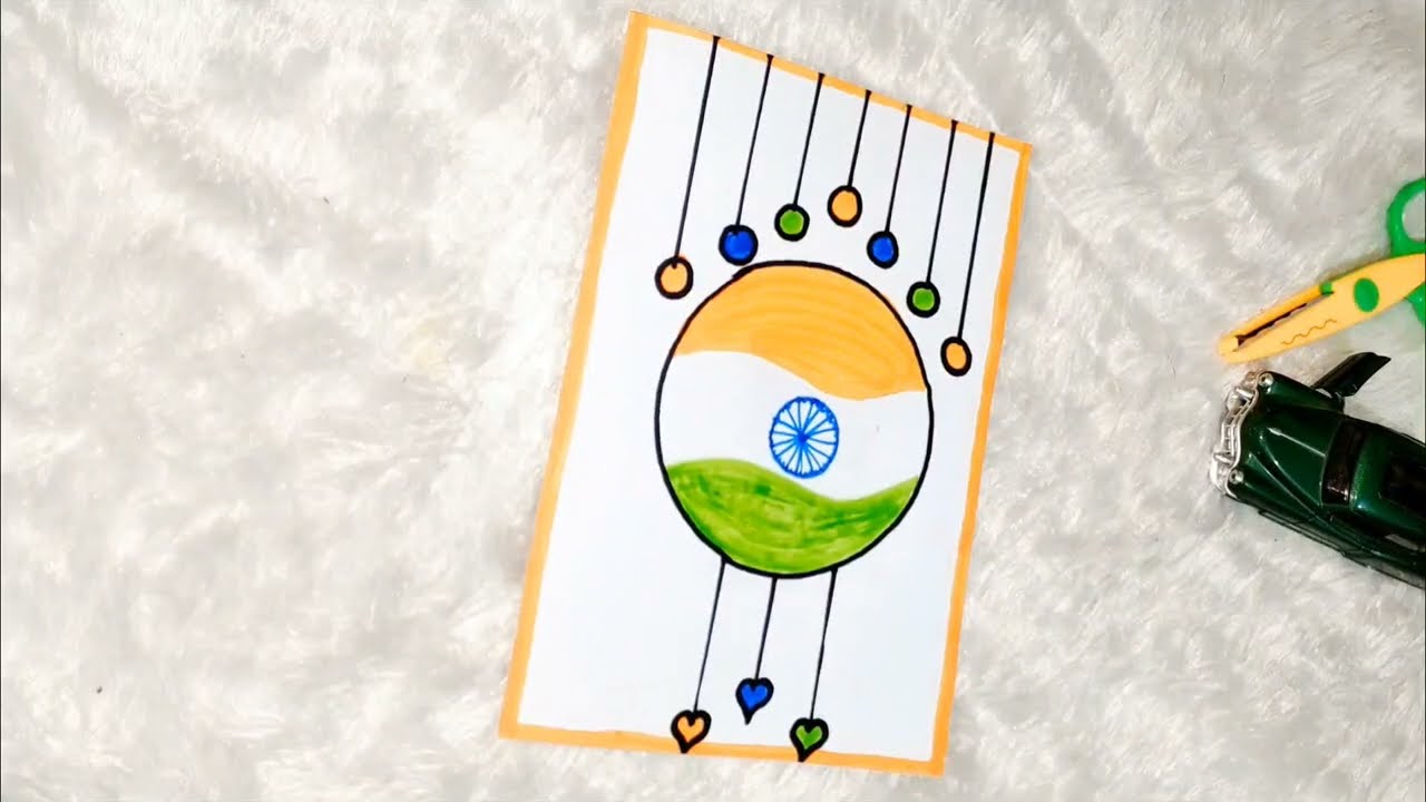 DIY handmade Republic day greeting card making ideas 