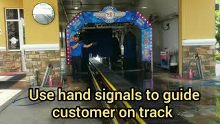 Car wash loading instructions