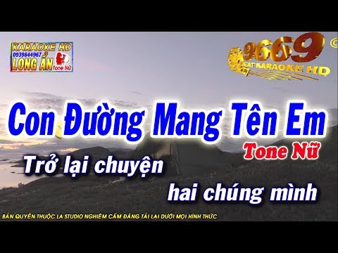 Karaoke Con Đường Mang Tên Em | Tone Nữ beat chuẩn | Nhạc sống LA STUDIO| Karaoke 9669