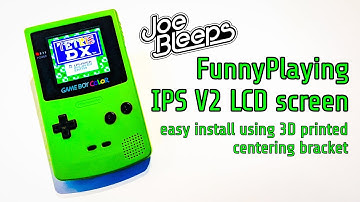 Game Boy Color IPS V2 LCD easy install using 3D printed bracket