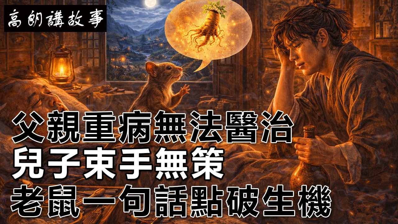民間故事：父親重病無法醫治，兒子束手無策，老鼠一句話點破生機｜高朗講故事