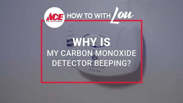 Why does my first alert carbon monoxide detector chirping