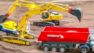 RC trucks, tractors and excavators in incredible 1/32 scale working hard!