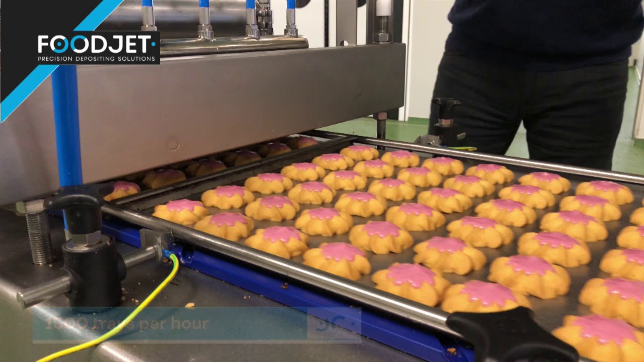 Produce Cookies with Pink Compound Chocolate | FoodJet Chocolate Depositors