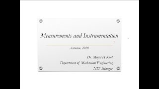 Introduction to Measurements and Instrumentation Introduction to Measurements and Instrumentation