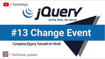 #13 change event input change event jquery | Complete query Tutorials(Hindi/Urdu)