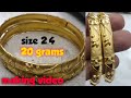 Gold bangles designs, Handmade gold bangle making video, How to make gold jewellery ornaments,